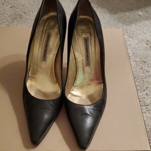 Giovanni Monte Black Pointed Leather Heels
